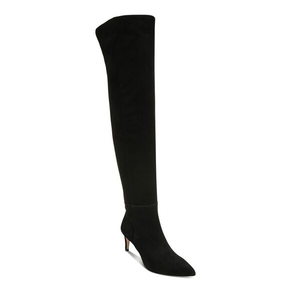 NWT SAM EDELMAN Womens Black Goring Ursula Pointed Toe Leather Boots 6.5 M